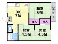 阪奈コーポの間取り
