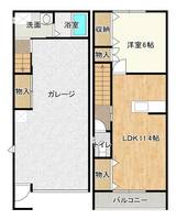ガレージハウスコスモ B棟の間取り