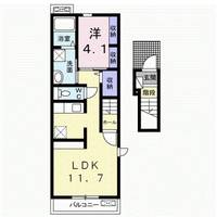 山口県宇部市明治町2(アパート)の賃貸物件の間取り