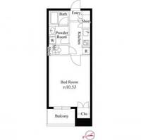 東京都港区麻布十番1(マンション)の賃貸物件の間取り