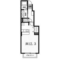 埼玉県熊谷市佐谷田(アパート)の賃貸物件の間取り