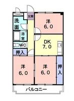 埼玉県入間郡毛呂山町南台5(マンション)の賃貸物件の間取り