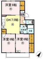 岡山県倉敷市東富井(アパート)の賃貸物件の間取り