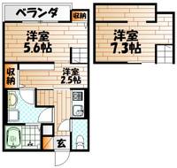 福岡県北九州市小倉北区三萩野1(アパート)の賃貸物件の間取り