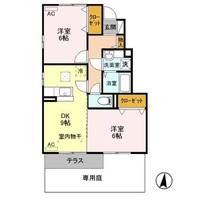 栃木県栃木市都賀町家中(アパート)の賃貸物件の間取り
