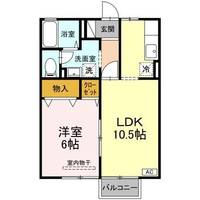 福島県郡山市久留米6(アパート)の賃貸物件の間取り