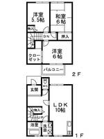大阪府阪南市箱作(アパート)の賃貸物件の間取り