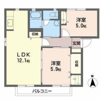 グランシード薬師前Cの間取り