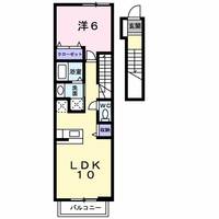 徳島県阿南市羽ノ浦町古庄野神ノ本(アパート)の賃貸物件の間取り
