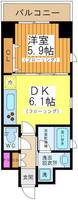 東京都新宿区天神町(マンション)の賃貸物件の間取り