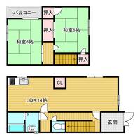 奈良県生駒市俵口町(一戸建)の賃貸物件の間取り