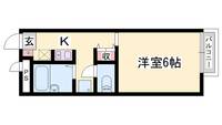 兵庫県高砂市米田町米田(アパート)の賃貸物件の間取り