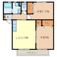 埼玉県川越市四都野台(アパート)の賃貸物件の間取り