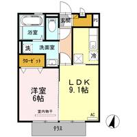 熊本県熊本市西区横手4(アパート)の賃貸物件の間取り