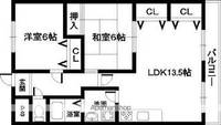 和歌山県海南市重根(マンション)の賃貸物件の間取り