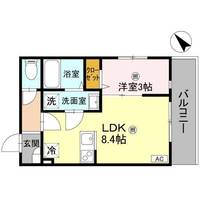 埼玉県所沢市喜多町(アパート)の賃貸物件の間取り