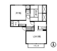 香川県高松市木太町(アパート)の賃貸物件の間取り