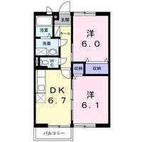 栃木県栃木市大森町(アパート)の賃貸物件の間取り