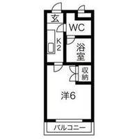 愛知県名古屋市中村区草薙町3(マンション)の賃貸物件の間取り