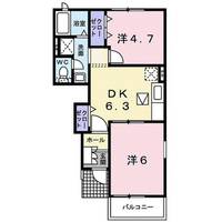 福島県本宮市荒井字上沢(アパート)の賃貸物件の間取り