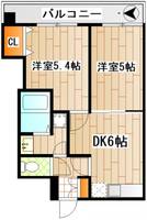 神奈川県川崎市高津区下野毛2(マンション)の賃貸物件の間取り