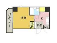 福岡県久留米市中央町(マンション)の賃貸物件の間取り