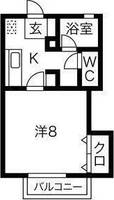 宮城県仙台市若林区保春院前丁(アパート)の賃貸物件の間取り