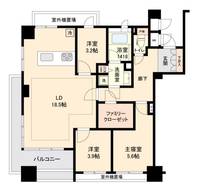 東京都江東区森下2(マンション)の賃貸物件の間取り