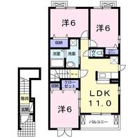 ラルジュメゾンBの間取り