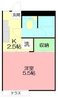 神奈川県厚木市下荻野(アパート)の賃貸物件の間取り