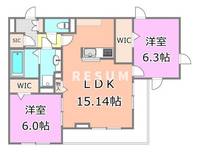 千葉県千葉市中央区千葉寺町(マンション)の賃貸物件の間取り