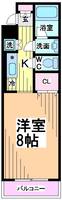 東京都渋谷区本町6(マンション)の賃貸物件の間取り