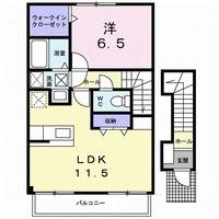 岡山県倉敷市安江(マンション)の賃貸物件の間取り