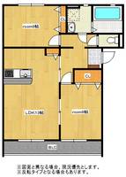 宮城県仙台市太白区西の平2(アパート)の賃貸物件の間取り