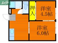 コーポかたやまAの間取り