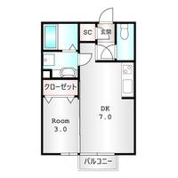 群馬県高崎市倉賀野町(アパート)の賃貸物件の間取り