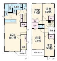 埼玉県さいたま市見沼区大字蓮沼(一戸建)の賃貸物件の間取り