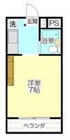 サンセゾン玉穂の間取り