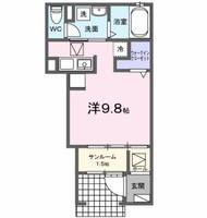 栃木県宇都宮市若草5(アパート)の賃貸物件の間取り