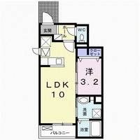 福島県いわき市四倉町字鬼越(アパート)の賃貸物件の間取り