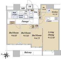 シティタワー梅田東の間取り