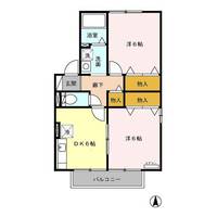 群馬県前橋市青梨子町(アパート)の賃貸物件の間取り