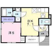 東京都渋谷区上原2(アパート)の賃貸物件の間取り