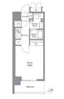 東京都港区芝浦2(マンション)の賃貸物件の間取り