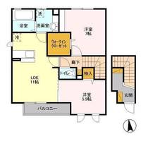 茨城県下妻市江(アパート)の賃貸物件の間取り