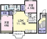 東京都あきる野市三内(アパート)の賃貸物件の間取り
