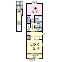 山形県天童市北久野本1(アパート)の賃貸物件の間取り