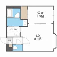 北海道札幌市中央区南六条西12(マンション)の賃貸物件の間取り