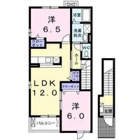 栃木県栃木市都賀町升塚(アパート)の賃貸物件の間取り