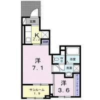 群馬県高崎市下之城町(アパート)の賃貸物件の間取り